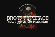 Broto - Display font & 100 ligatures, a Handwritten Font by Burntilldead (Thumbnail 3 of 16)