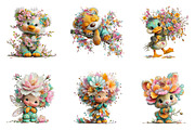 Spring Flower Baby Clipart, a Seasonal Illustration by CreationArt (Thumbnail 2 of 5)