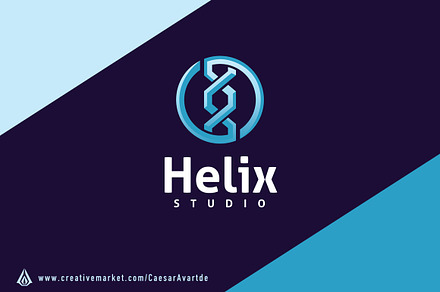 Helix DNA Logo Template, a Branding & Logo Template by Avartde Creative