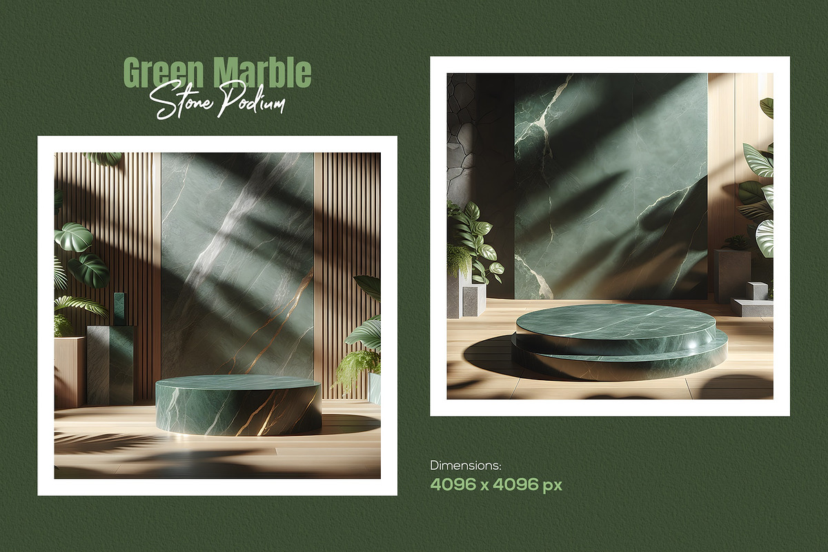 20 Green Marble Stone Podium Bundle, a Background Photo by zahidhossainalif (Photo 7 of 11)