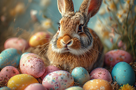 Pastel Eggs Easter Bunny image, a Holiday Photo by ComfortQ