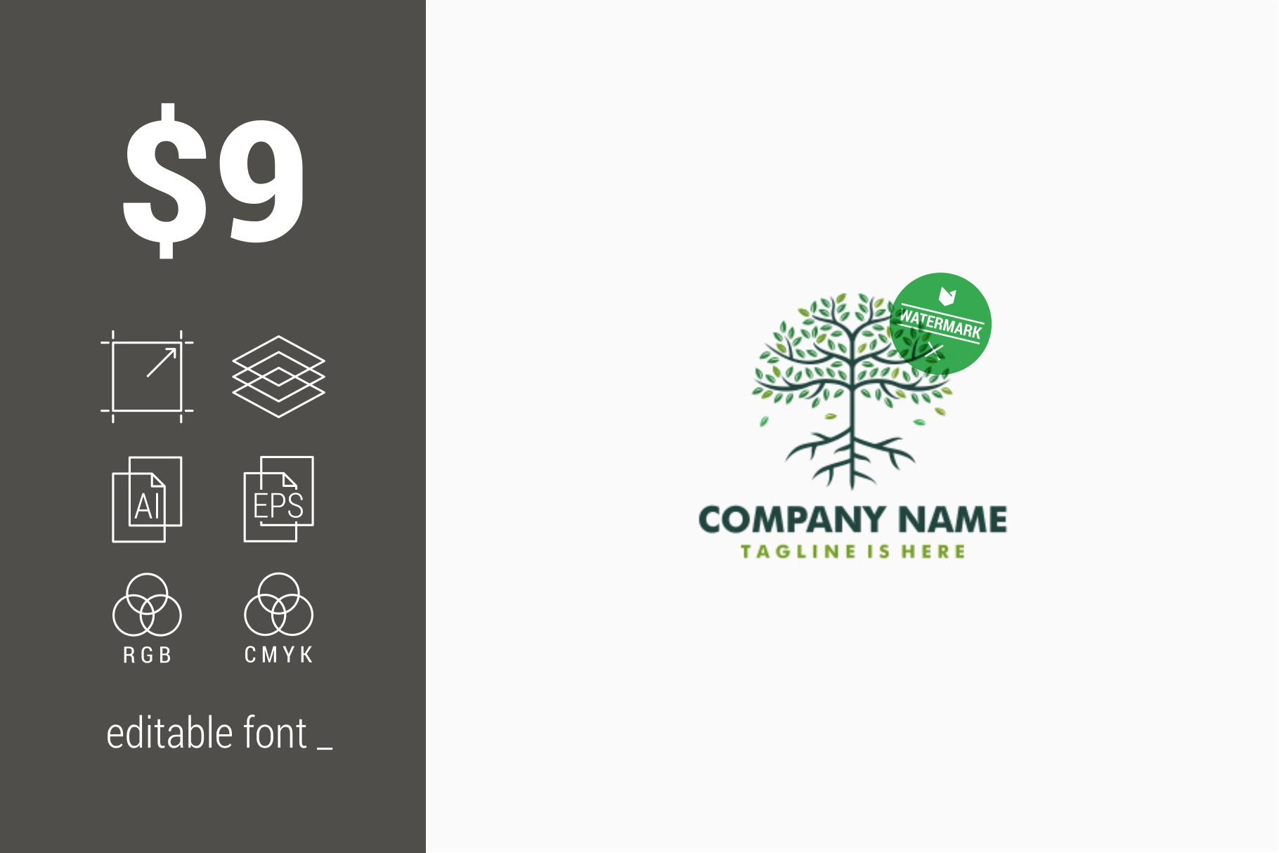 Tree and Root Logo, a Branding & Logo Template by vastard