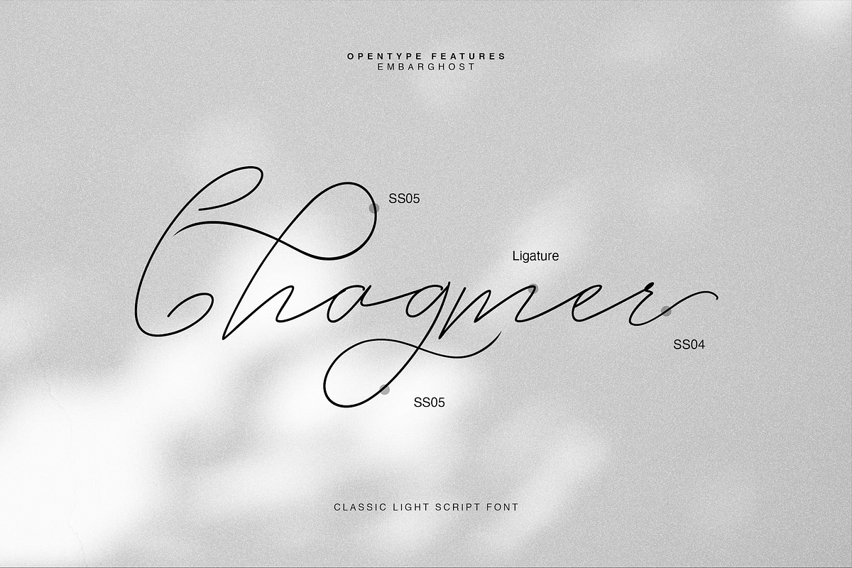 Embarghost - Classic Script Font, a Script Font by PuriCreative (Photo 10 of 11)