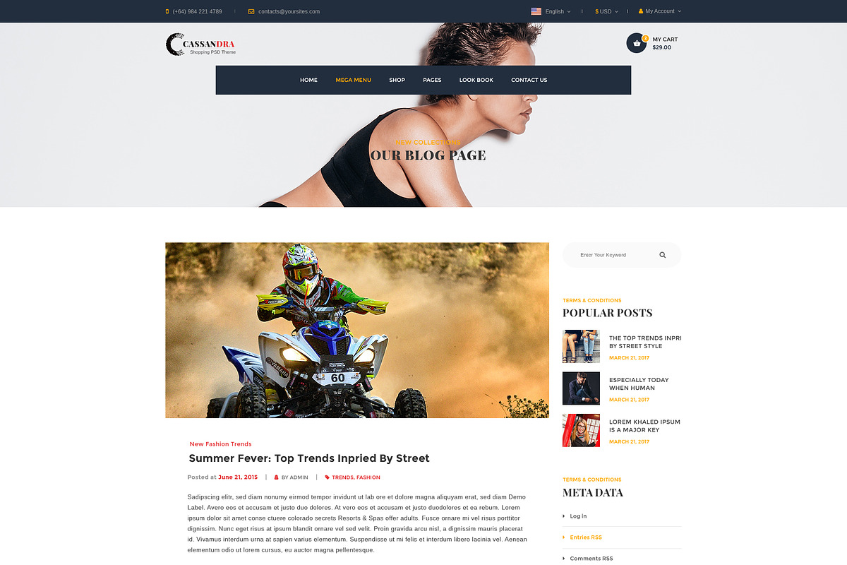 Cassandra - Sport & Gym - Muse Theme, a Websites & App Template by DigitalCenturySF (Photo 3 of 7)
