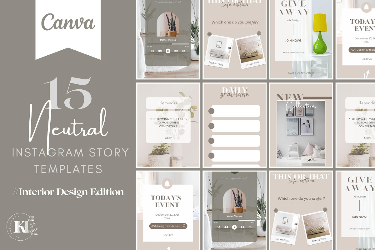 Interior Design Insta Story Template, a Social Media Template by Kindelight (Photo 1 of 3)
