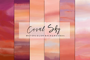 Сoral sky background, a Texture Graphic by GraphicRain (Thumbnail 1 of 4)
