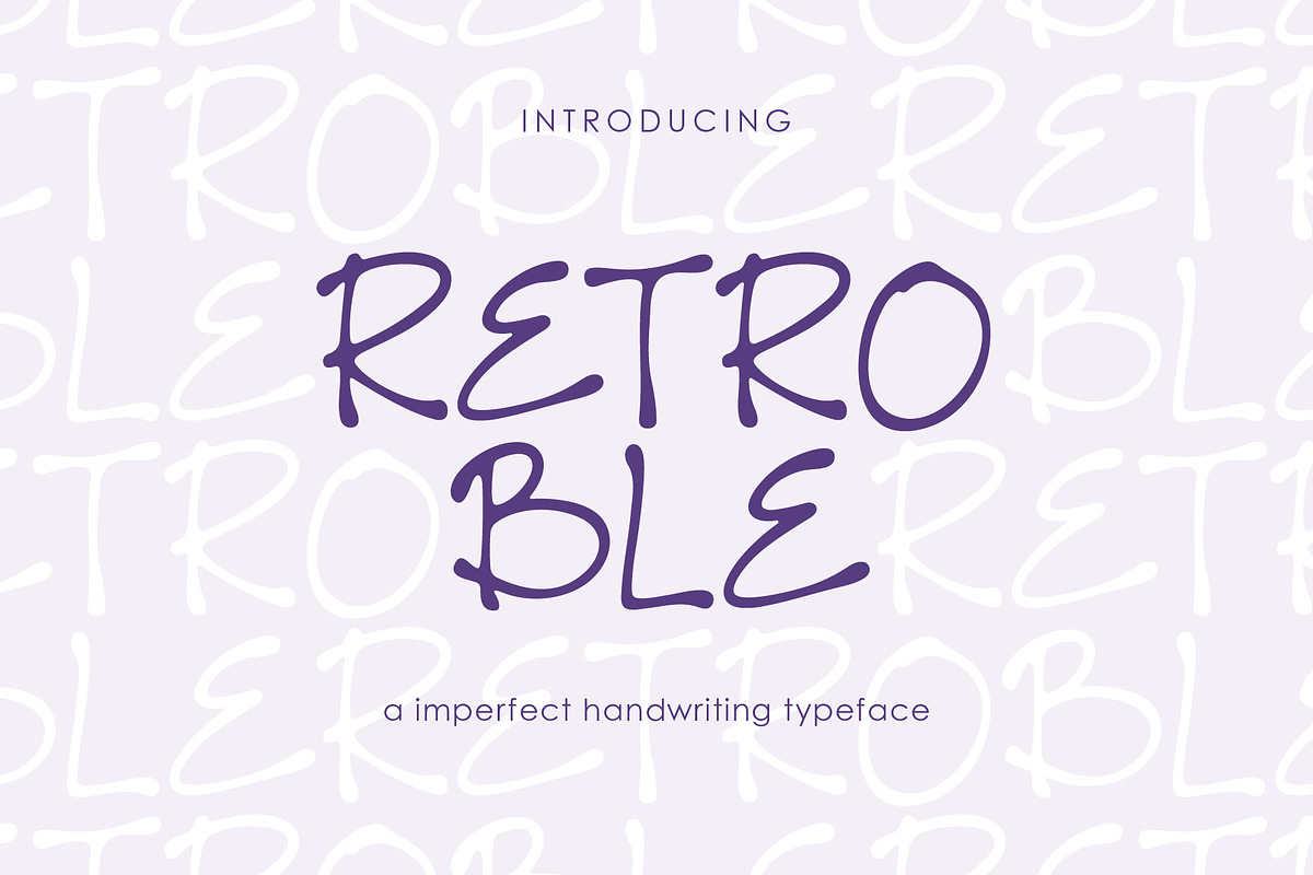 PGR Retrobel - Imperfect Font, a Handwritten Font by Pikgura (Photo 1 of 7)