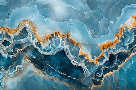 Blue Agate Geode with Gold Veins, Natural Crystal Texture, a Background Photo by Photostock