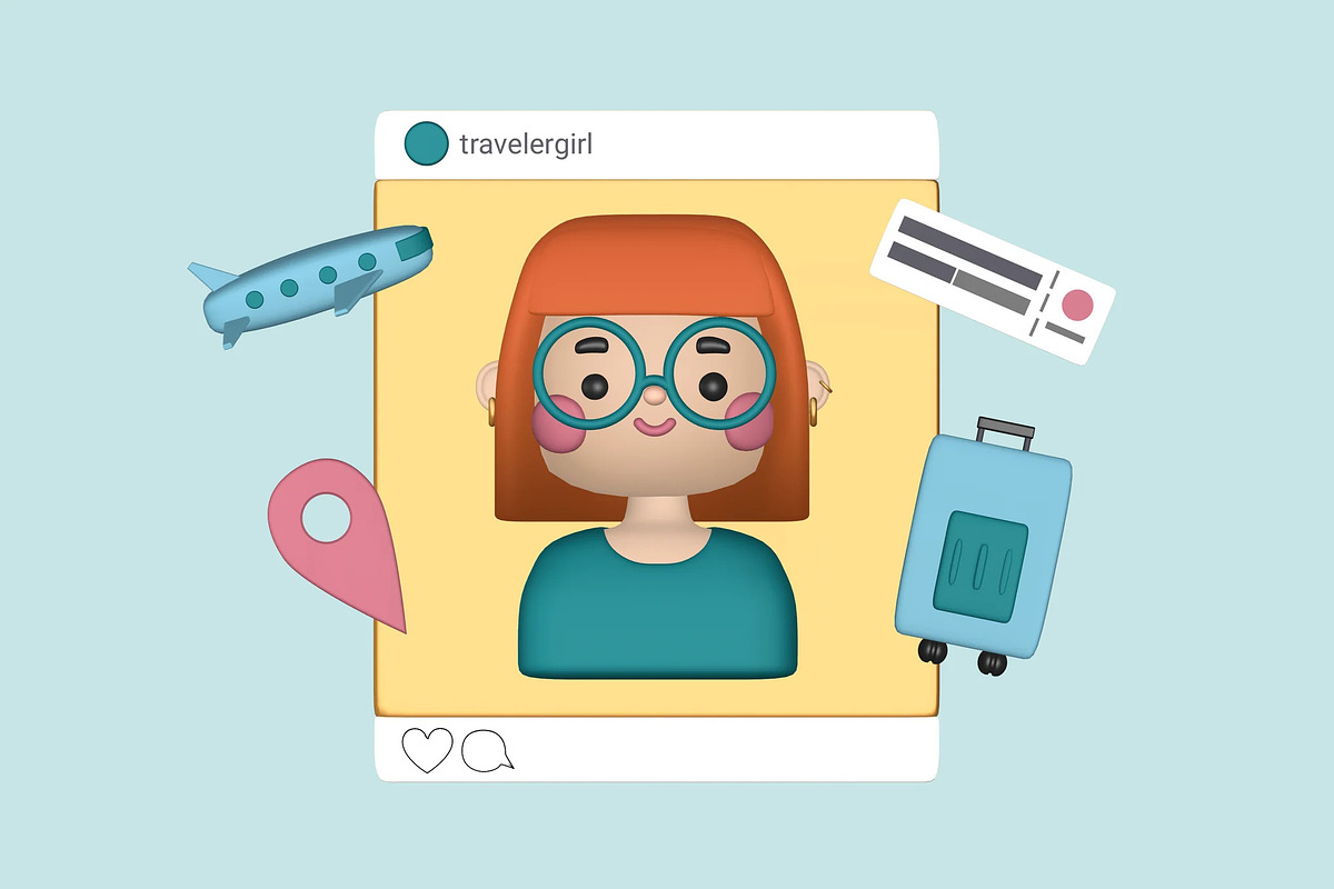 3D Travel Blogger Character, a Characters & Person 3D Model by UInstrument