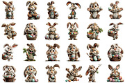 Funny Easter Bunny Clipart, an Illustration by Sublimation Artist (Thumbnail 2 of 7)
