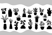 Houseplant Silhouettes Vector Bundle, an Object Illustration by Smix Ryo (Thumbnail 2 of 3)