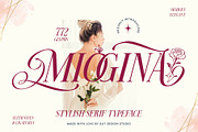 Miogina Typeface, a Serif Font by alit design (Thumbnail 1 of 17)