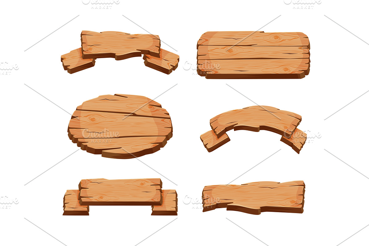 Wooden Empty Signboard Plank of, an Object Illustration by TopVectors