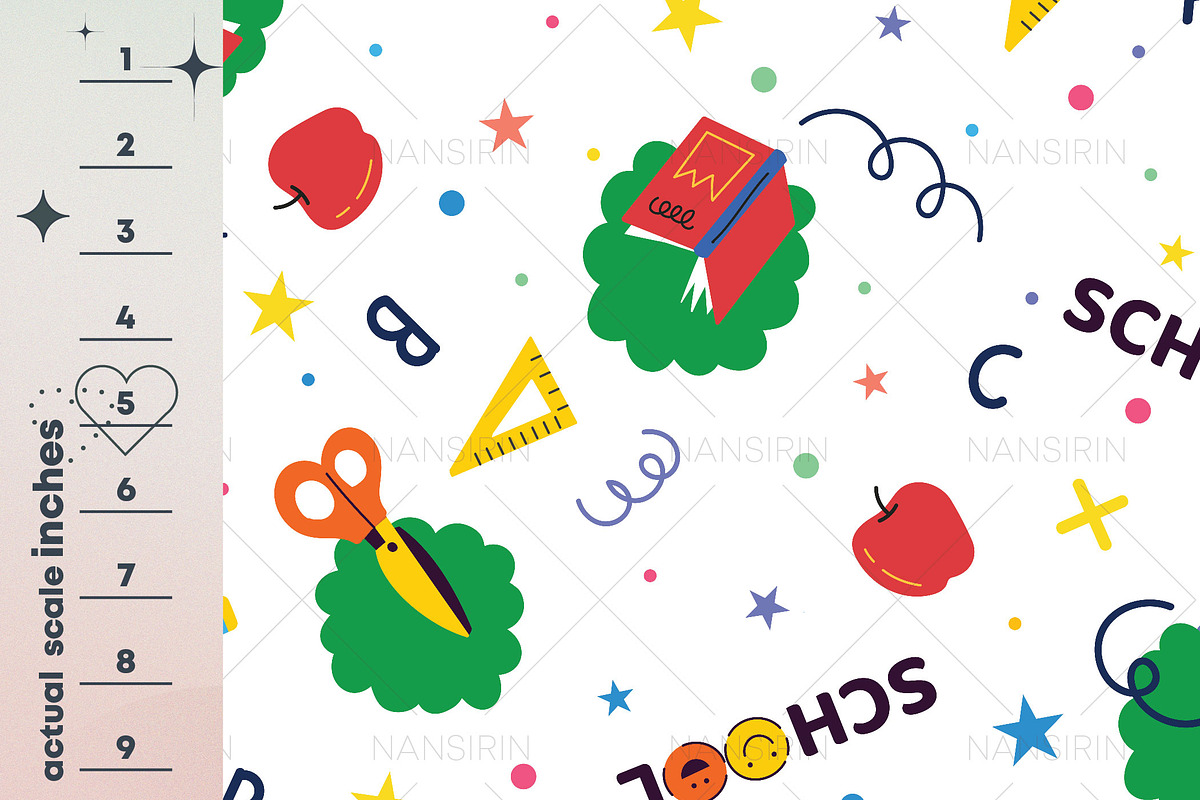 Teacher Seamless Pattern Set, a Pattern Graphic by Nansirins Studio (Photo 2 of 9)