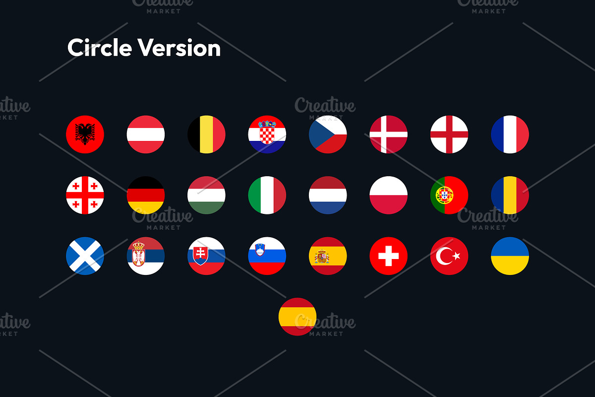 Euro 2024 - Football Icon Flags, a Solid Icon by bvcreates (Photo 2 of 7)