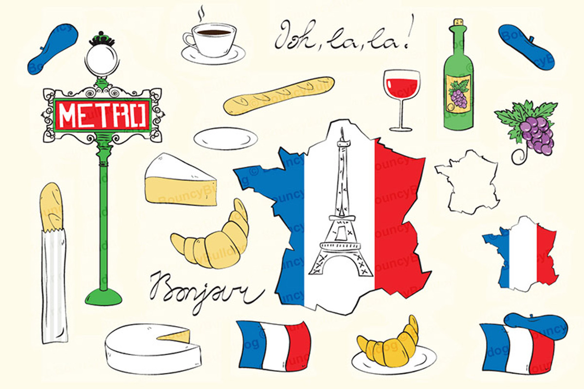 France Paris clipart, an Illustration by BouncyBulldog