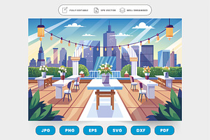 Interior of a restaurant with wooden, a Graphic by SaroStock