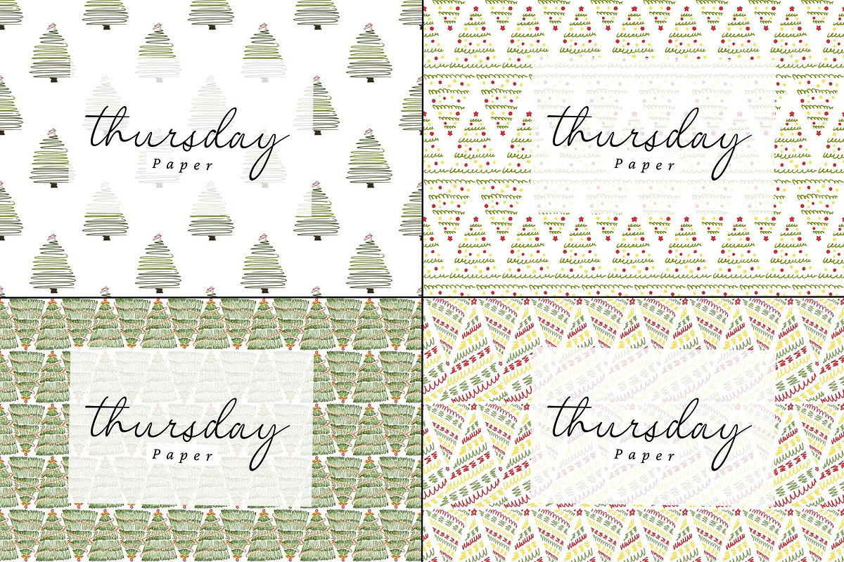 Christmas tree seamless pattern, a Pattern Graphic by Thursdaypaper (Photo 3 of 8)