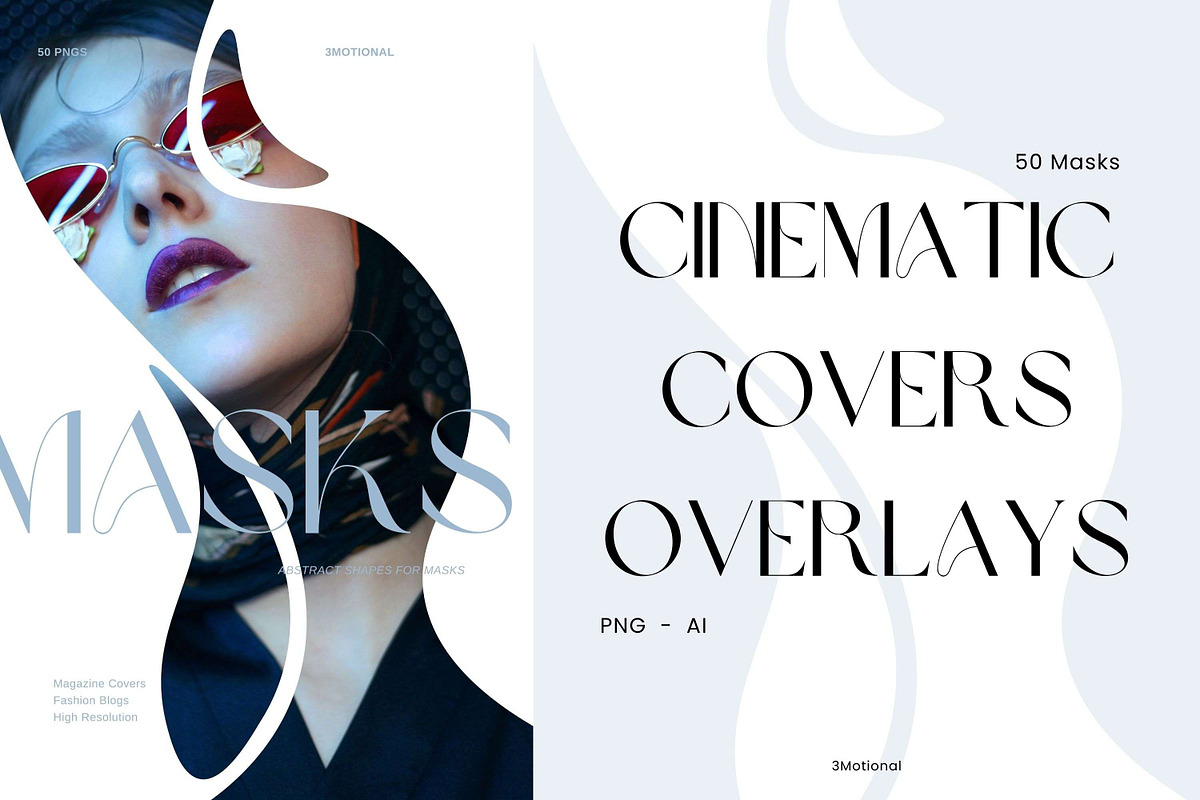 50 Cinematic Cover Overlay Clip mask, a Graphic by 3Motional (Photo 9 of 13)