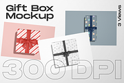 Gift Box Mockup with Ribbon, a Packaging Mockup by Mockupdaddy (Thumbnail 1 of 6)