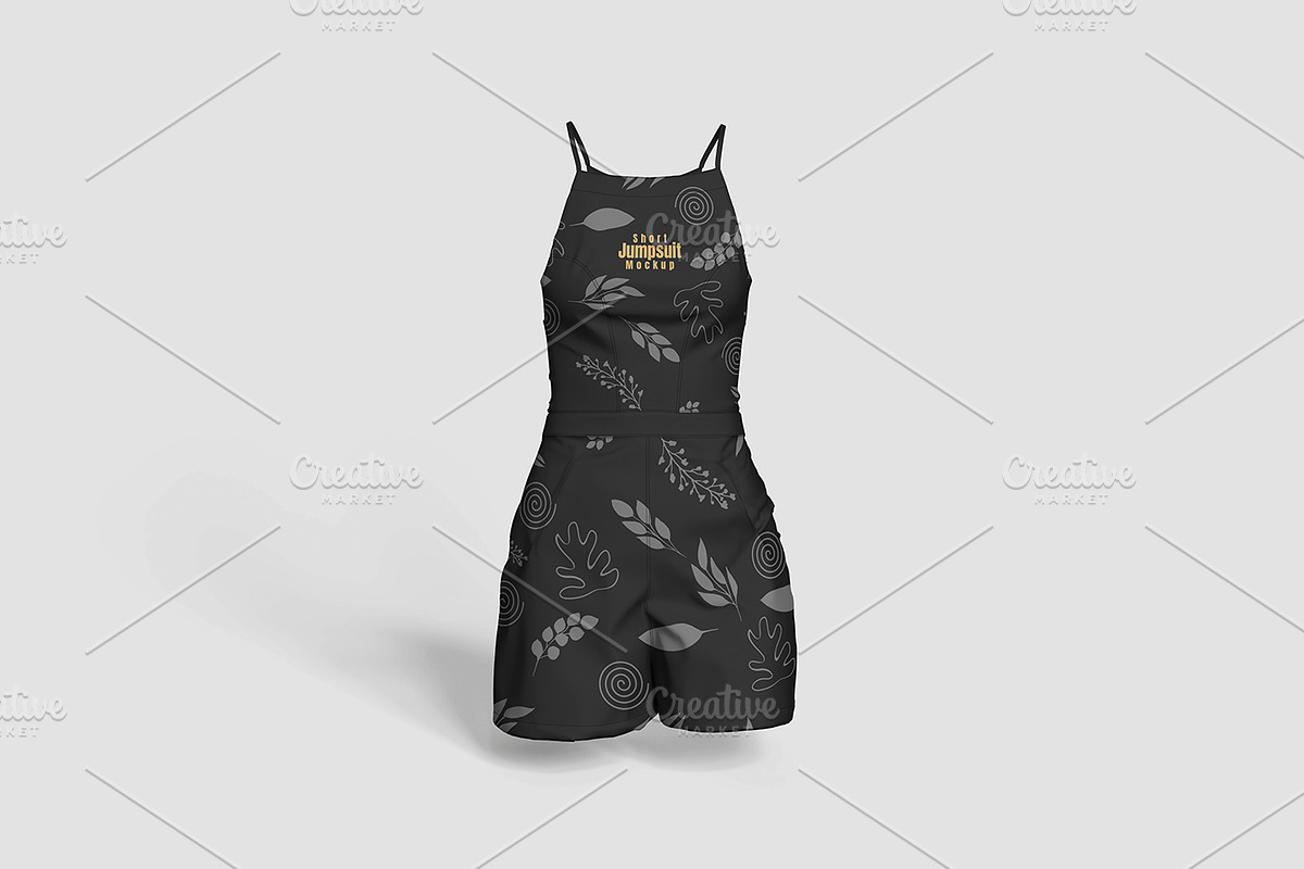 Women Short Jumpsuit, a Shirt Mockup by Pixie Creative (Photo 2 of 4)