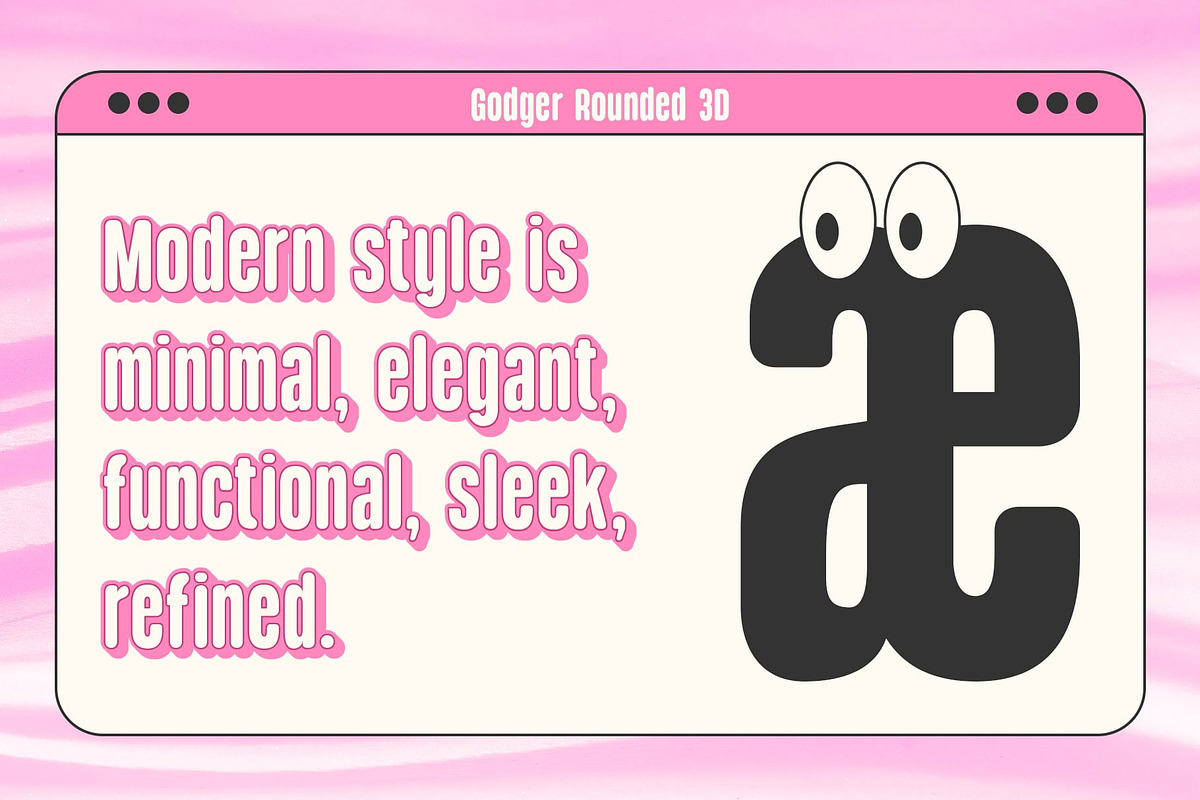 Godger Rounded 3D, a Sans Serif Font by Craft Supply Co. (Photo 3 of 8)