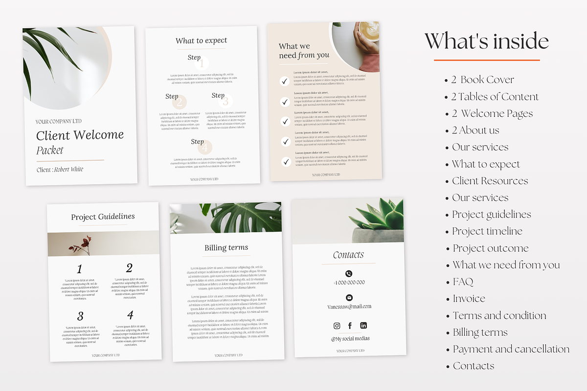 New Client Welcome Pack template, a Branding & Logo Template by PittaFinePrint (Photo 3 of 8)