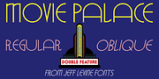 Movie Palace JNL, a Font by Jeff Levine Fonts (Thumbnail 1 of 5)