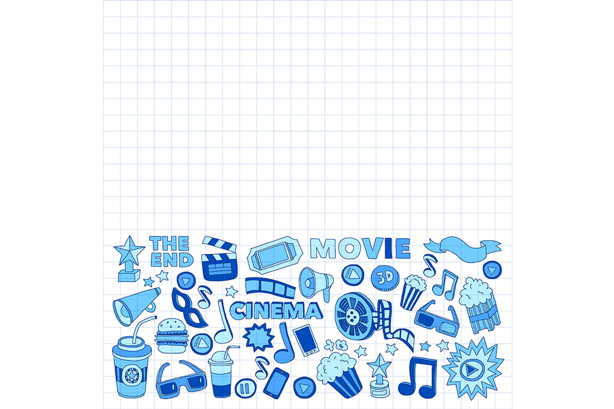 It's movie time! On notebook paper, a Texture Illustration by Art Loft (Photo 9 of 16)