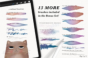 Watercolor for Procreate Kit 2024, a Plug-in Add-On by Drifter Studio PrintShop (Thumbnail 4 of 8)
