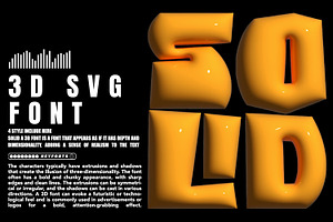 Solid - 3D SVG Font