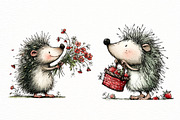 Whimsical summer hedgehog clipart, an Illustration by Designworld (Thumbnail 4 of 4)