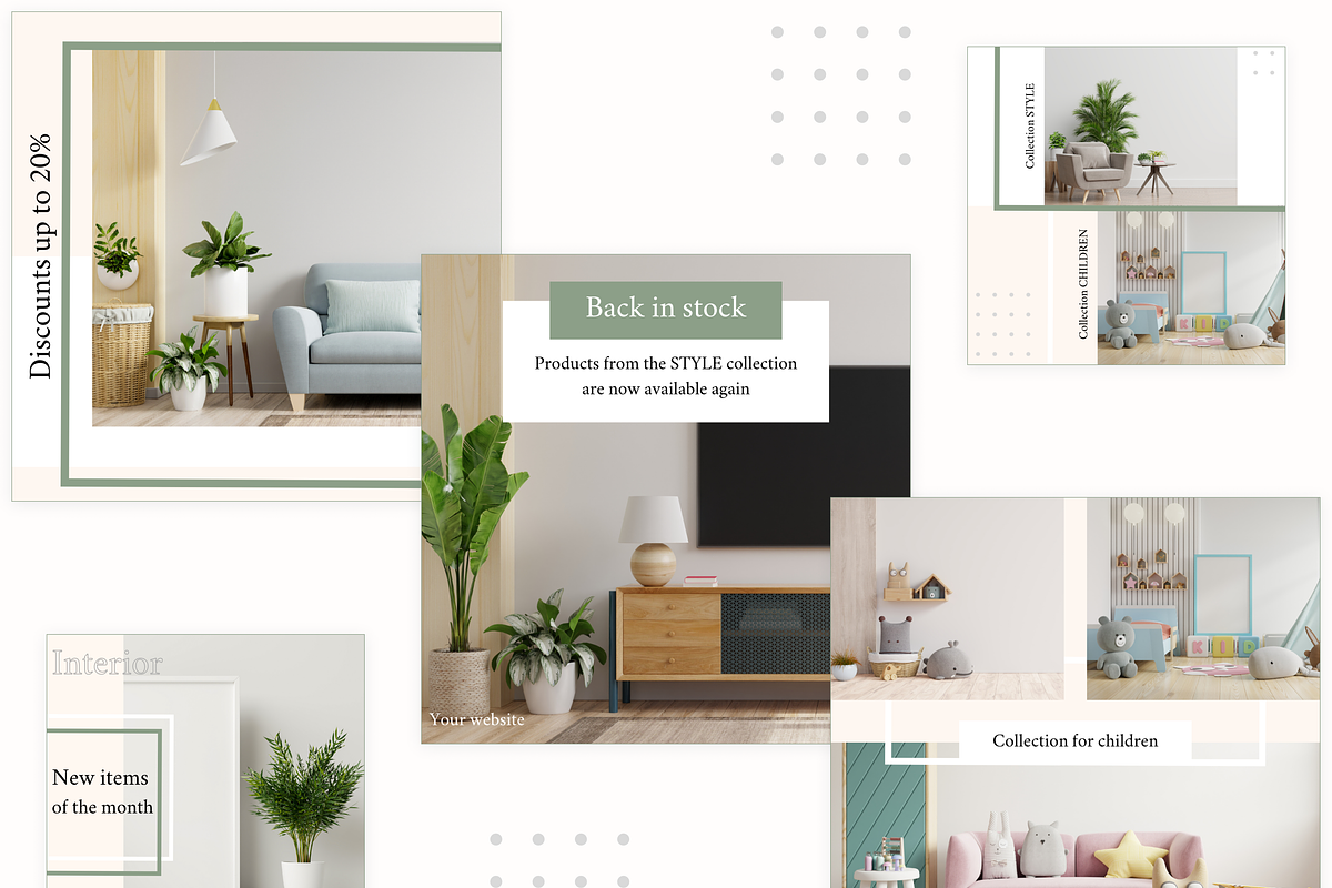 15 Instagram Templates for feeds, a Social Media Template by KaluginaWEB (Photo 3 of 6)