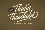 Thalia Threshold - Brush Script, a Script Font by Letterhend Studio (Thumbnail 1 of 9)