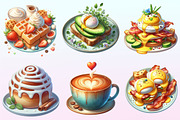 Watercolor Lazy Brunch Day Clipart., a Graphic by CitraGraphics (Thumbnail 3 of 4)