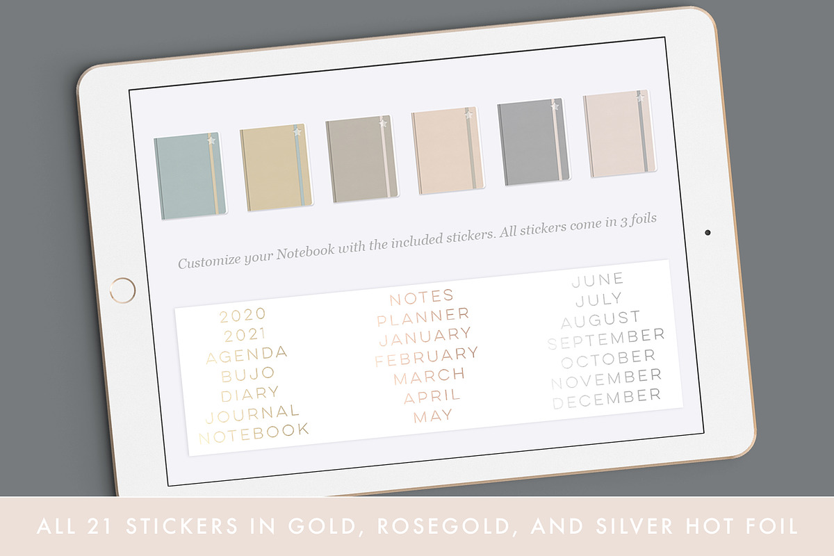 Digital Notebook Covers Goodnotes, a Stationery Template by By Lef Planning (Photo 3 of 5)