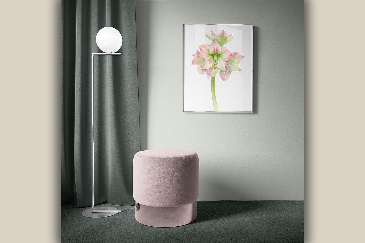 Botanical art - amarillis flowers, an Object Graphic by ViktoriArt (Photo 6 of 14)