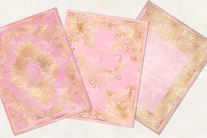 Gilded Pink Book Covers