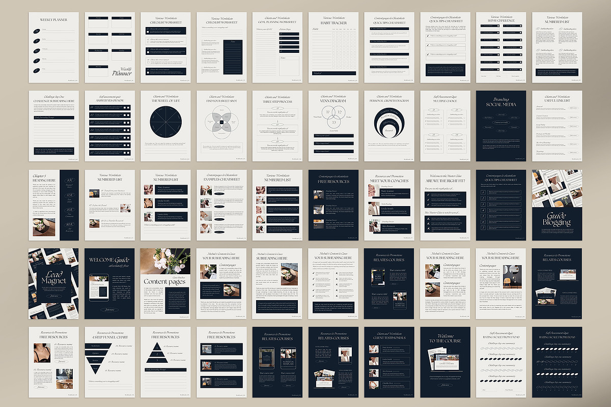 Workbook Template Canva, a Marketing Template by Instprofi | Studio Estimo (Photo 9 of 9)