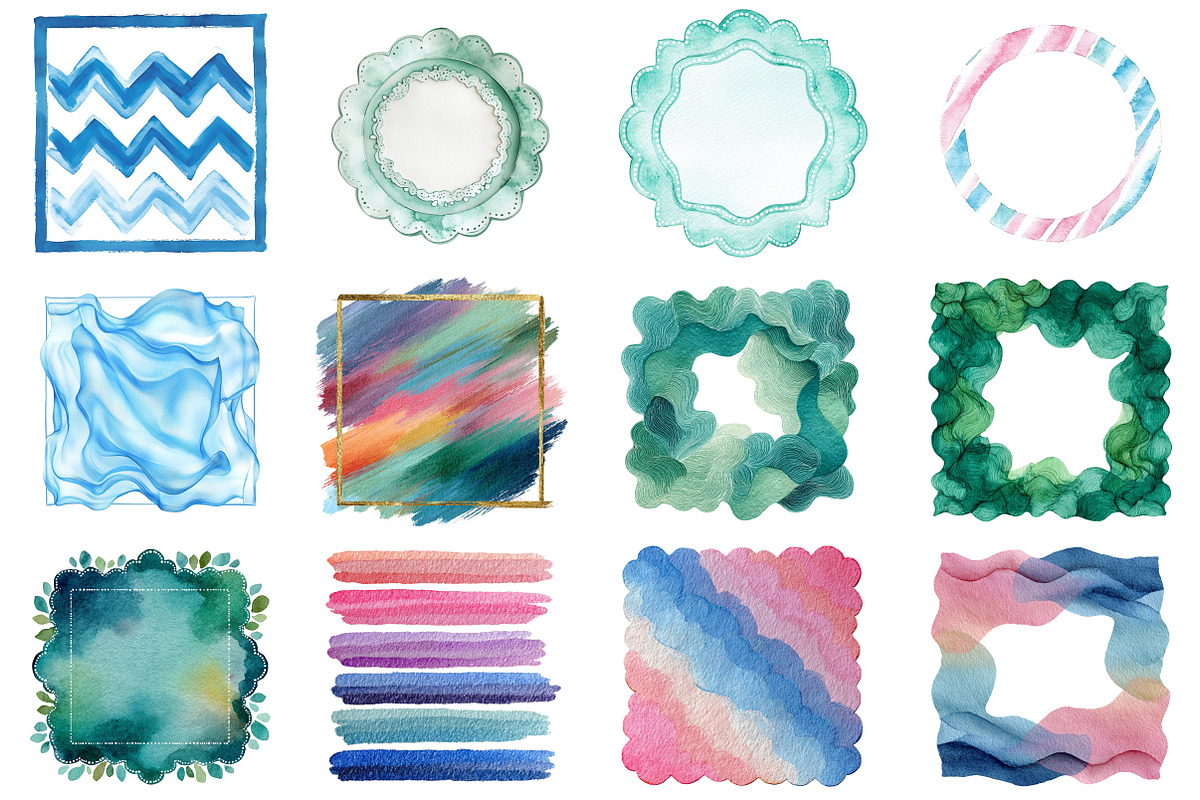 Summer Preppy Hand Drawn Frames, an Illustration by CitraGraphics (Photo 3 of 7)