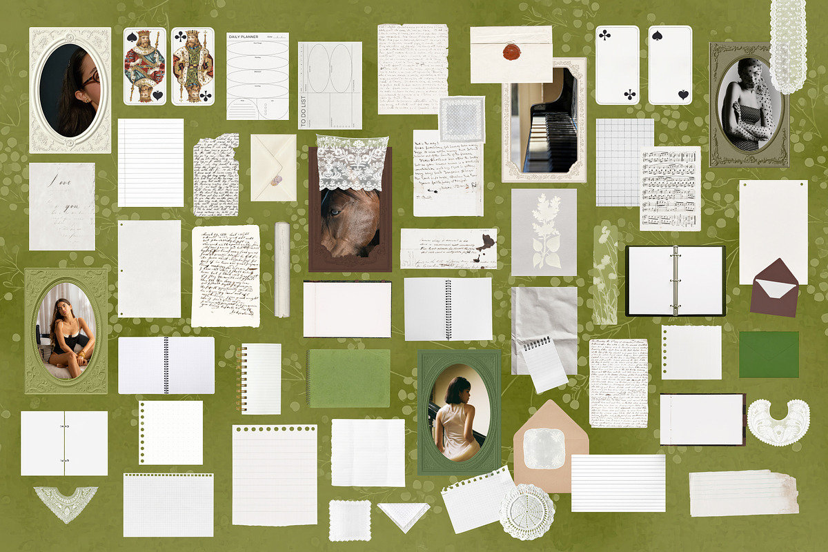 250 Private Discourse Collage Pack, an Object Graphic by Feelsoul (Photo 7 of 10)