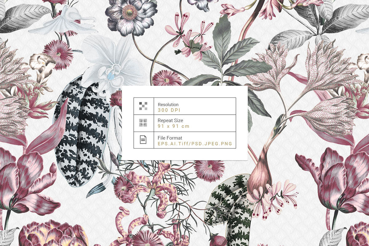 Bloomora luxury Floral Prints & More, a Pattern Graphic by Pink Linen (Photo 4 of 11)