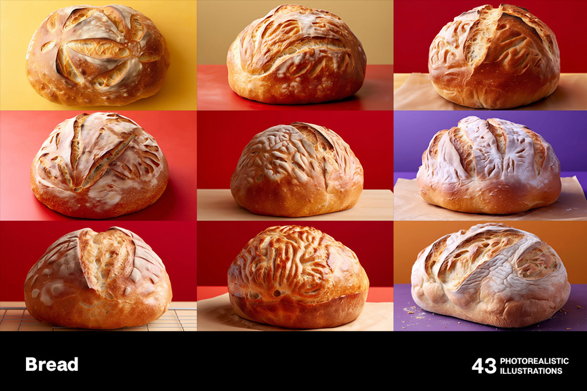 Bread. 43 images, a Food Illustration by Handmadefont (Photo 2 of 11)