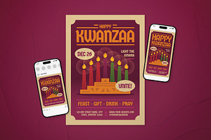 Happy Kwanzaa Event Flyer Set, a Flyer Template by The Good Store