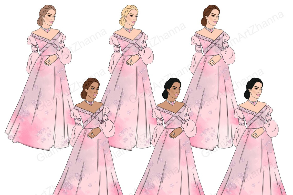 Fairytale Girls Clipart, a Person Illustration by GlamArtZhanna (Photo 2 of 4)