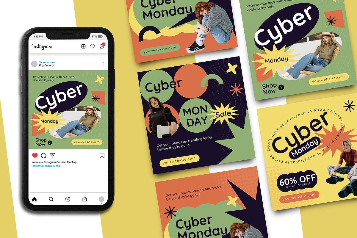 Cyber Monday Sale Instagram Post, a Social Media Template by Artnivora.Std (Photo 1 of 2)