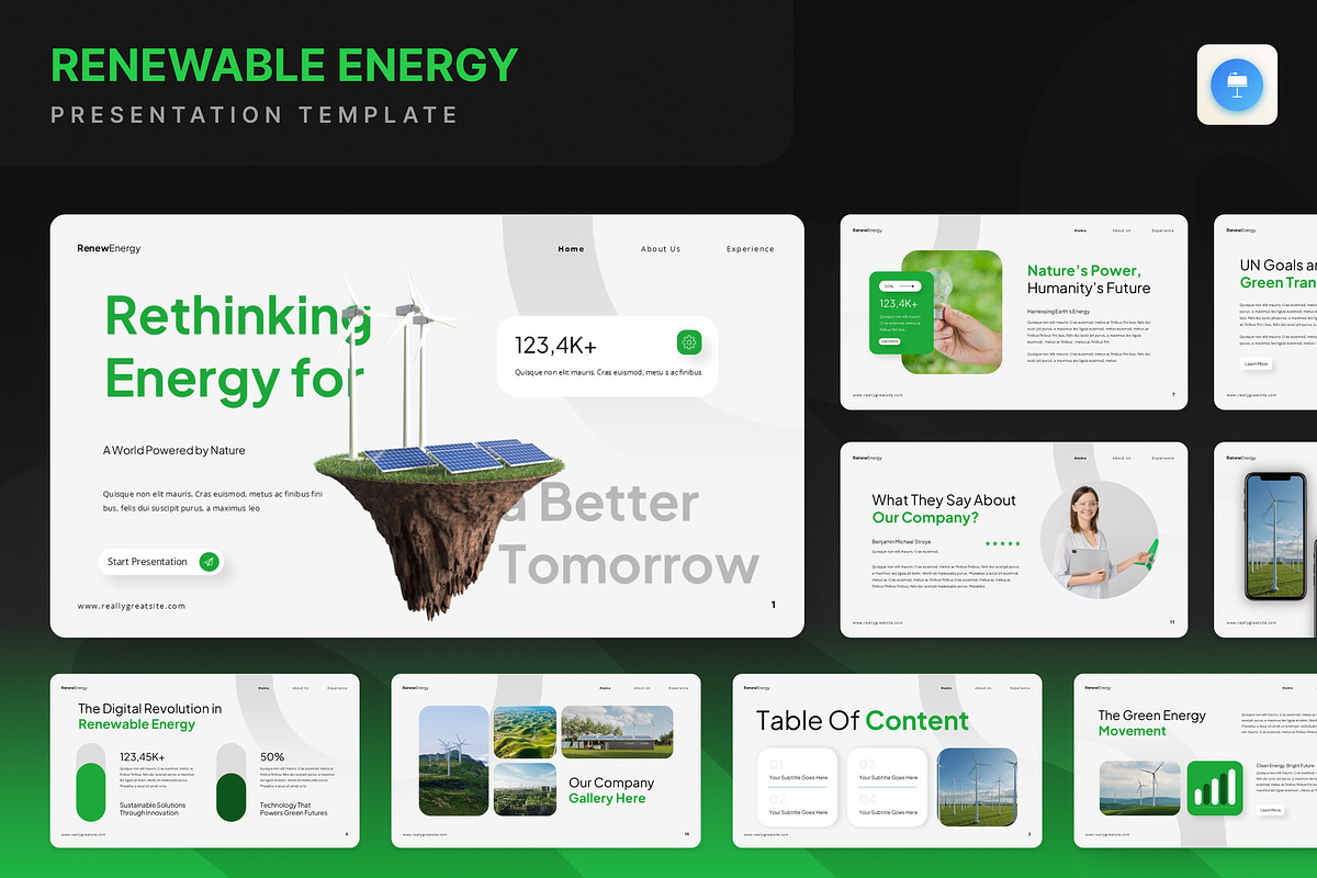 Renewable Energy Keynote, a Presentation Template by Annora Studio (Photo 1 of 7)