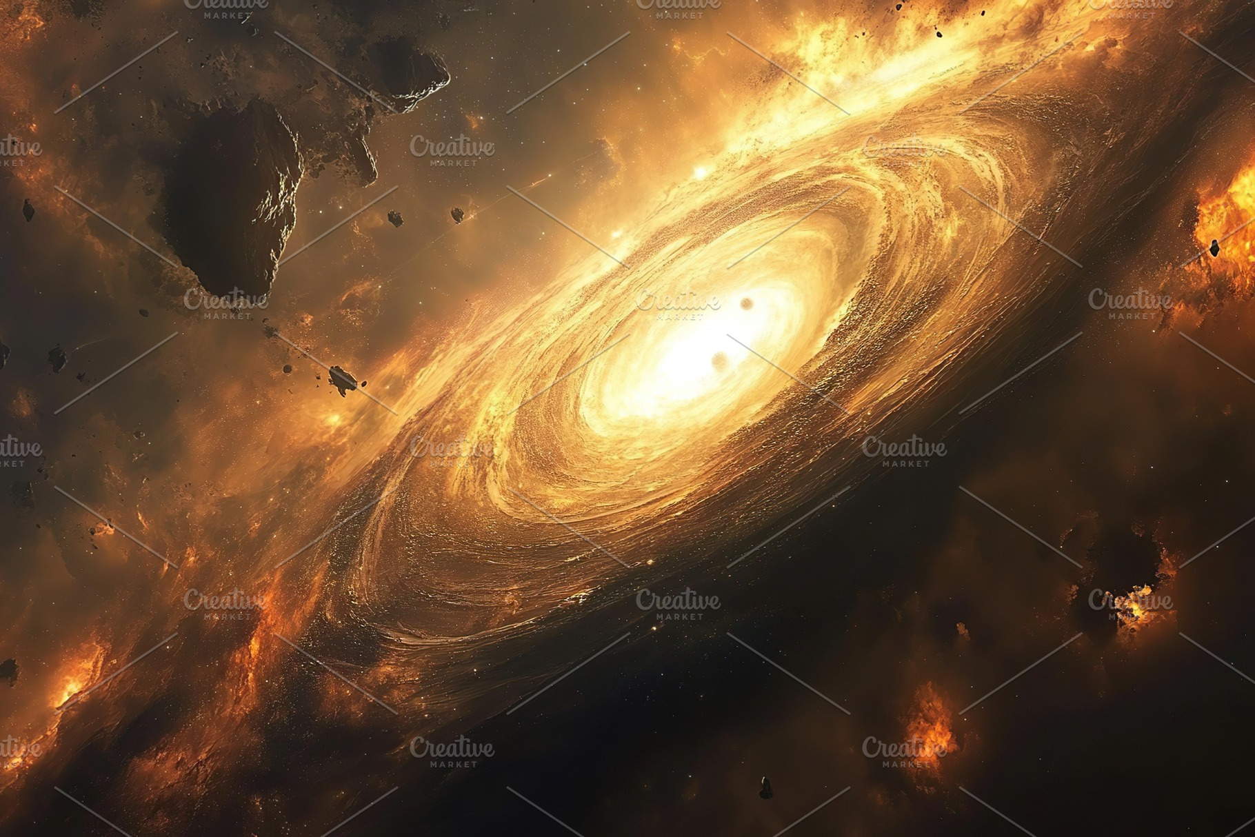Black hole in the center of galaxy, a Photo by AlyaAnd