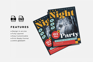 Night Party Flyer Template, a Flyer Template by Artnivora.Std