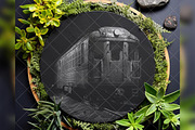 Eerie Train Car Halloween Railroad, a Background Graphic by LaseredNinja (Thumbnail 2 of 7)